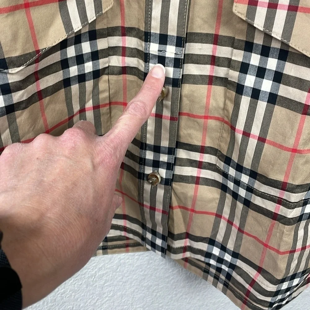 New Burberry London Girls Teigan Archive Check Shirt Dress Nova Plaid